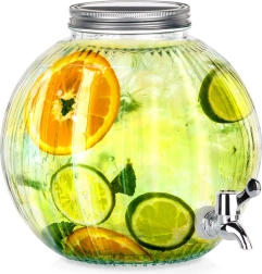 Γυάλινος διανεμητής ποτών με βρυσάκι 5,5 l