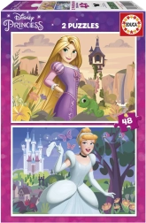 Παζλ DISNEY πριγκίπισσες 2×48 κομμάτια – Ραπουνζέλ και Σταχτοπούτα