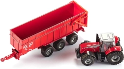 Μοντέλο τρακτέρ MASSEY FERGUSON με ρυμουλκούμενο SIKU 1:87