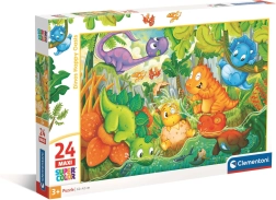 Puzzle Clementoni Χαρούμενη όαση δεινοσαύρων, maxi 24 κομμάτια