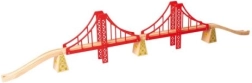 Bigjigs Rail διπλή ξύλινη σιδηροδρομική γέφυρα