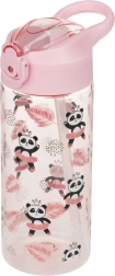 Ροζ παιδικό παγούρι με καλαμάκι Panda 500 ml