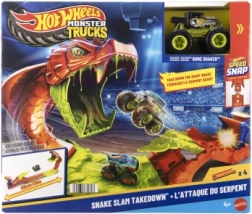 Hot Wheels Monster Trucks Snake Slam Takedown σετ παιχνιδιού με φορτηγό BONE SHAKER