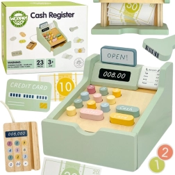 WOOPIE GREEN ξύλινο ταμείο με αξεσουάρ