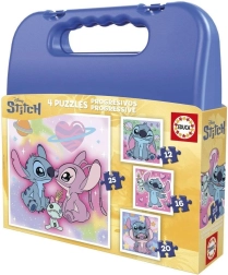 Παζλ σε βαλιτσάκι Stitch 4 σε 1 (12–25 κομμάτια) EDUCA