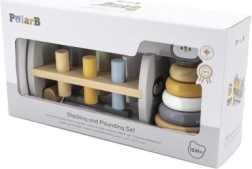 VIGA PolarB Ξύλινη πυραμίδα και σφυράκι με πιγκουίνο Montessori