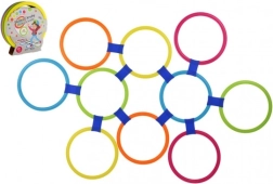 Teddies πολύχρωμοι πηδηχτοί κρίκοι με συνδέσεις, σετ 10 τεμ.