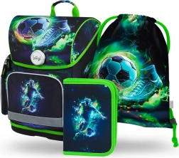 Σχολικό σετ BAAGL Ergo Ποδοσφαιριστής – σχολική τσάντα, κασετίνα και σακουλάκι