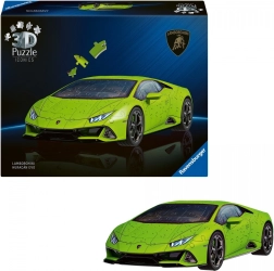 3D παζλ RAVENSBURGER Iconics: Lamborghini Huracán Evo, πράσινο, 108 κομμάτια