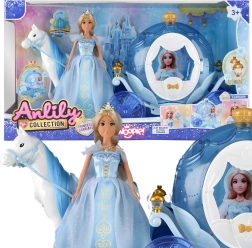 Woopie παγωμένη πριγκίπισσα Lily με μαγική άμαξα και αξεσουάρ