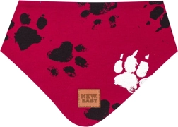 Βρεφικό βαμβακερό μαντήλι λαιμού New Baby Paw σκούρο ροζ μέγεθος S