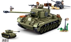 Sluban Army μεσαίο άρμα 2σε1 και αντιαεροπορικό πυροβόλο – σετ κατασκευής
