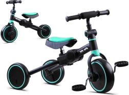 Tiny Bike 3 σε 1 παιδικό ποδήλατο ισορροπίας, τρίκυκλο και ποδήλατο εκμάθησης ισορροπίας – Turquoise
