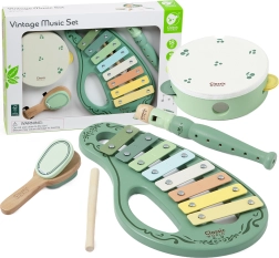 Ξύλινο vintage σετ μουσικών οργάνων CLASSIC WORLD, 18μ+