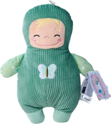 Λούτρινη κούκλα Squishbabies με πράσινο ρουχαλάκι 28 cm