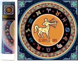 Δημιουργικό σετ για ζωγραφική με διαμάντια 7D Ζώδιο: Τοξότης 30x30 εκ.