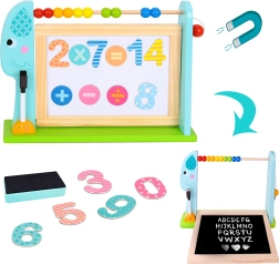 Tooky Toy Ξύλινος Διπλής Όψης Μαγνητικός και Κιμωλίας Πίνακας