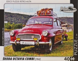 Ρετρό παζλ αυτοκίνητα Škoda Octavia Combi 1964, 40 κομμάτια