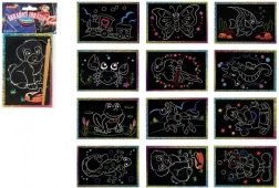 Ξυστές λαμπερές εικόνες, πολύχρωμες, 15 × 10 cm