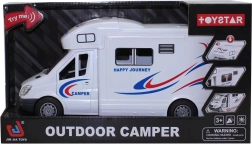 Λευκό διαδραστικό τροχόσπιτο με φώτα και ήχους