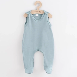 Βρεφικά φορμάκια με πατουσάκια New Baby Classic II σκούρο μέντα