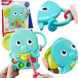Woopie Baby αισθητηριακό μασητικό ελέφαντας Montessori 4σε1