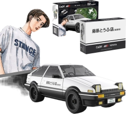 Σετ κατασκευής CaDA Toyota AE86 Trueno Initial D – λευκό αυτοκίνητο πόλης, 72 τεμάχια
