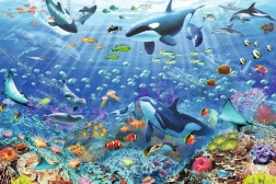 Παζλ Ravensburger πολύχρωμος υποθαλάσσιος κόσμος 3000 κομμάτια