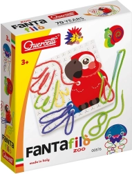 Quercetti Fantafilò Zoo δημιουργικό σετ περάσματος κορδονιών/«κεντήματος» για παιδιά