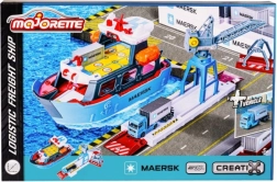 Λιμάνι logistics Majorette MAERSK με φορτηγό πλοίο και όχημα