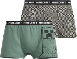 Αγορίστικα μπόξερ Minecraft πράσινο-γκρι (duopack 2 τεμ.)