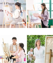 Ζωγραφική με αριθμούς με τελάρο 20 × 20 cm – ανθισμένο μοτίβο