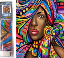 Ζωγραφική με διαμάντια Αφρικανή 30x40cm