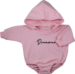 Βρεφικό baggy κορμάκι με κουκούλα Koala Dreamer – ροζ