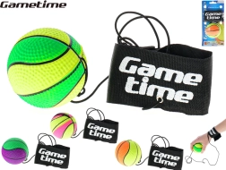 Προπονητική μπάλα Gametime σε ελαστικό κορδόνι 6 cm με λουράκι καρπού