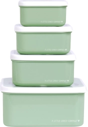 Σετ τεσσάρων δοχείων σνακ A Little Lovely Company – Zelená
