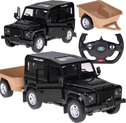 Rastar Land Rover Defender 1:14 RC με τρέιλερ – μαύρο