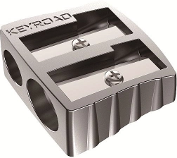 Keyroad μεταλλική διπλή ξύστρα ασημί