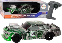 Αυτοκίνητο RC 1:16 με 2,4G, λαστιχένιοι τροχοί για drift – πράσινο