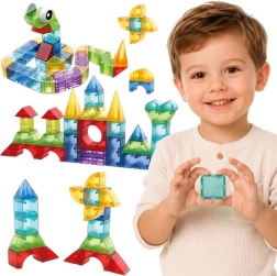 Woopie μαγνητικοί δομικοί κύβοι 3D εκπαιδευτικό σετ 63 τεμαχίων