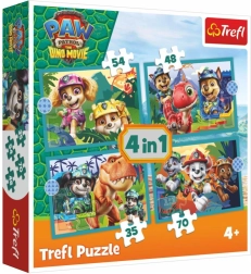 Παζλ 4 σε 1 Tlapková patrola (Paw Patrol) Dino Movie – ιστορίες από το νησί των δεινοσαύρων