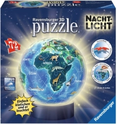 Ravensburger 3D φωτεινό puzzleball Νυχτερινή υδρόγειος 72 κομμάτια