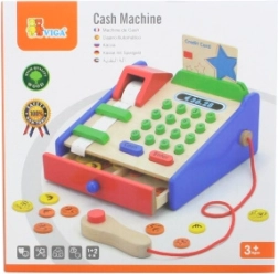 VIGA ξύλινη ταμειακή μηχανή με αξεσουάρ και σκάνερ Montessori