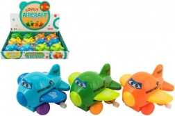 Αεροπλανάκι με μηχανισμό κουρδίσματος με μάτια – φτερά που κουνιούνται, πλαστικό 8 εκ., μιξ χρωμάτων