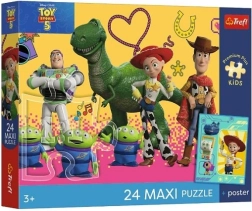 Παζλ maxi Premium Plus για παιδιά Toy Story – παιχνίδια και φίλοι 24 κομμάτια