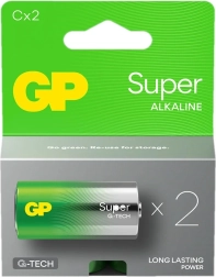 Αλκαλικές μπαταρίες C LR14 GP Super, 2 τεμ.