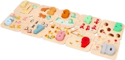 Ξύλινο παζλ με αριθμούς και ζωάκια Montessori