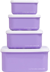 Σετ τεσσάρων δοχείων σνακ A Little Lovely Company – Jednorožci