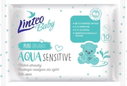 Παιδικά υγρά μαντηλάκια Linteo Baby Aqua Sensitive 10 τεμ.