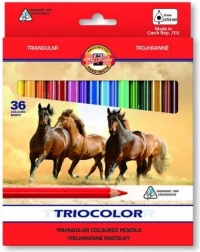 Τρίγωνα μολύβια-κρεγιόν KOH-I-NOOR TRIOCOLOR, 36 τεμ.